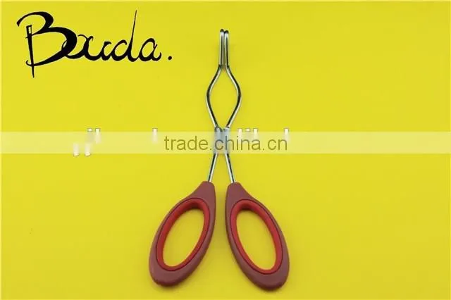 Popular Bouda kitchen and BBQ food tong with scissors tong BD-K9017