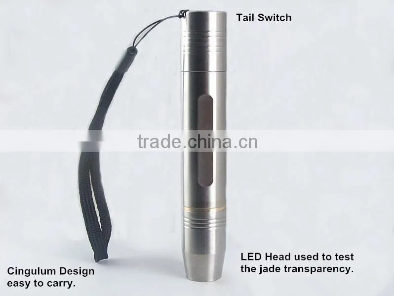 Stainless Steel Jade Testing Flashlight, led flashlight, led flashlight