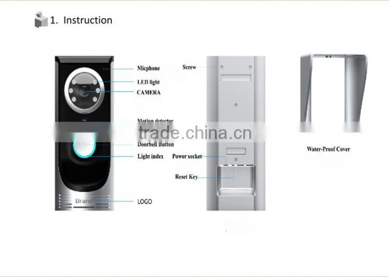 Danmini Wireless Video Door Phone wifi doorbell