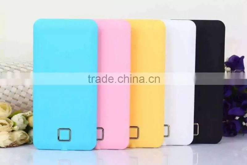Real 10000mAh ultra slim soft handle personalize logo printing led flash light power bank charger