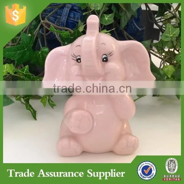 Cute Funny Customize Resin Baby Elephant Piggy Bank Home Decoration