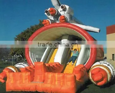 rocket shape outdoor obstacle course inflatables for kids