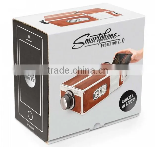 Lowest DIY mini cardboard android mobile phone smartphone LCD projector