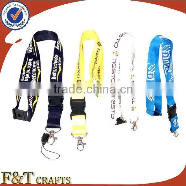 funny printed customize logo promotional lanyard with metal clip