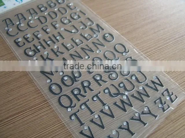 New design alphabet letter paper sticker,removable sticker paper,pvc sticker paper