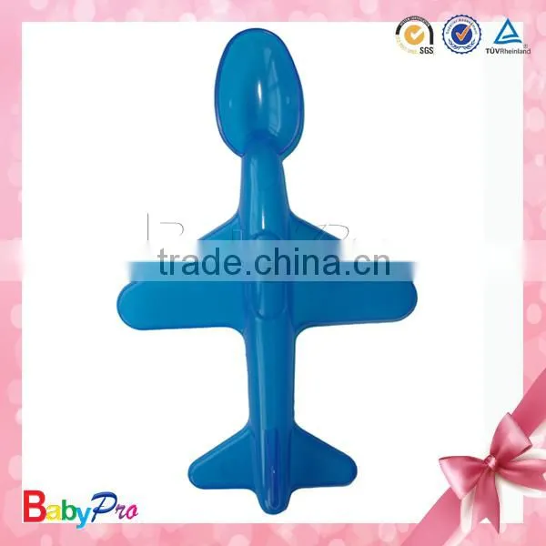 2015 Hot Sale Colorful Airplane Shape Baby Spoon