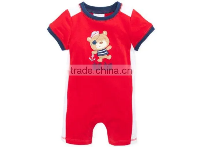 Baby Boys Short Legs Short Sleeve Cute Printing Romper Kids Casual Clothes