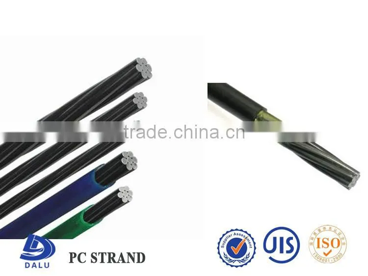 BS5896 7 Wire PVC Coated Unbonded PC Steel Strand Wire