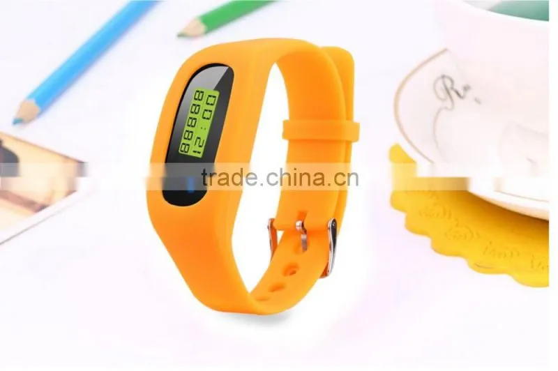 Multi-function silicone kids pedometer watch for health gifts