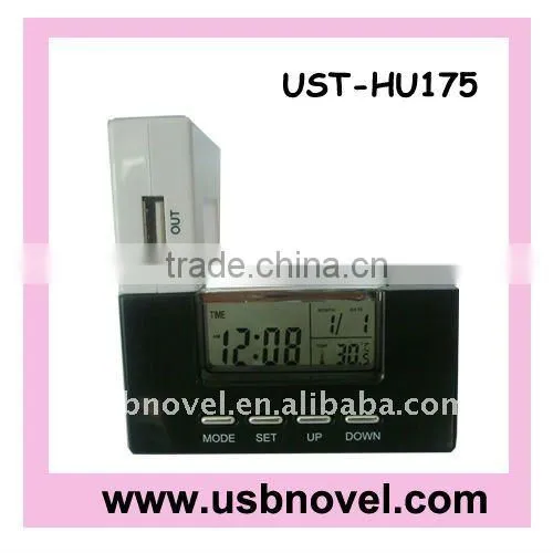 Clock USB hub with LED light
