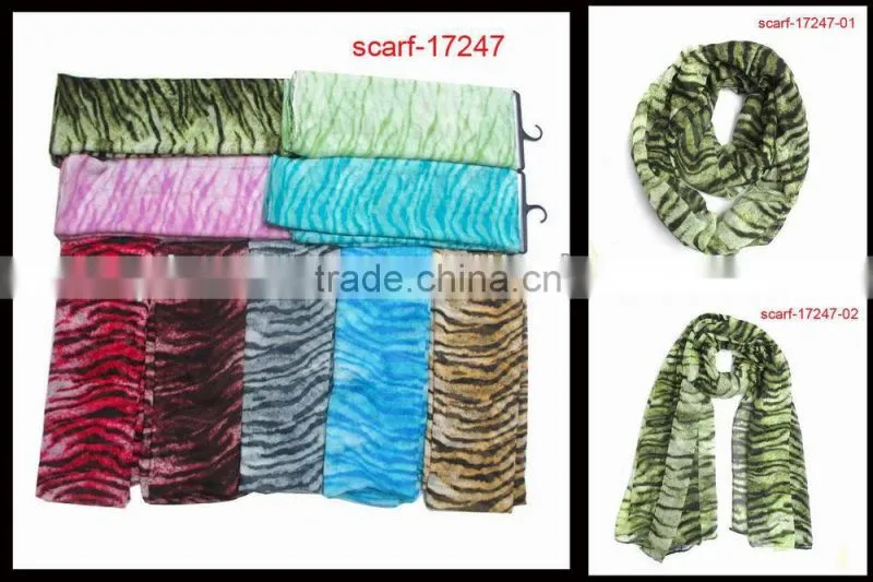 office ladies viscose stripe scarf