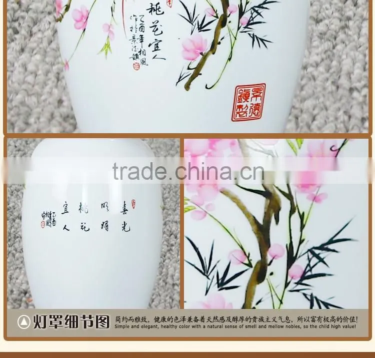 Artistical ceramic bamboo home lighting table lamp