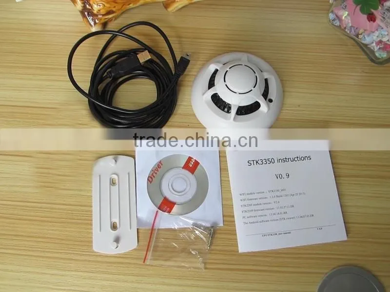 Smoke Detector IP Wireless Network P2P hidden ip camera smoke detector