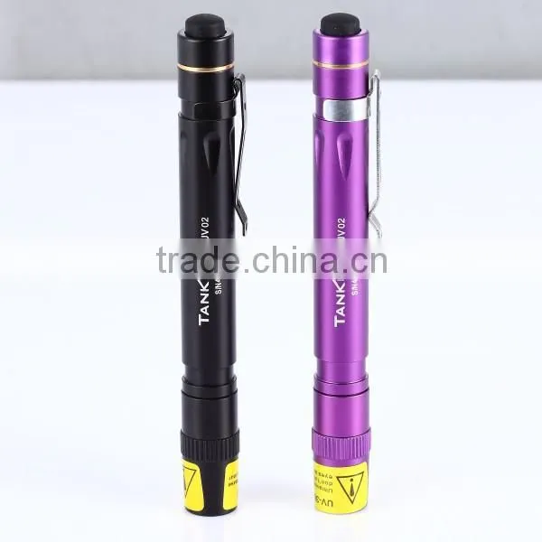 Accurate 365nm/1w with 2*AAA battery for Antique/Fluorescent/leak/cash/Mark inspection and curing UV lamps