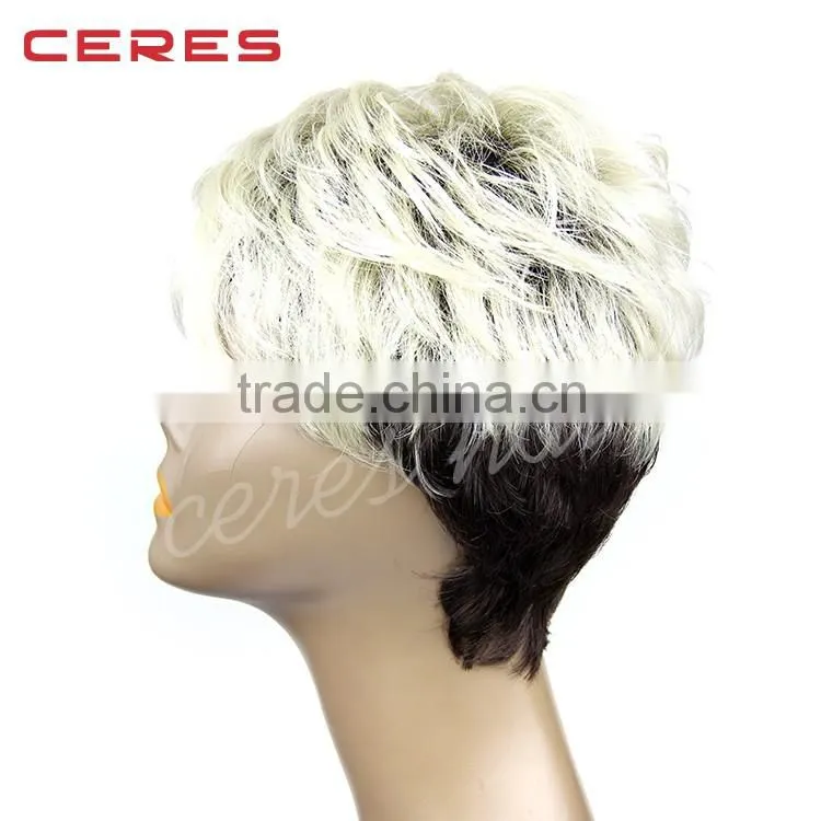 Japanese fiber blond 613 Synthetic wig full lace wig top quality fashion style Italian wave