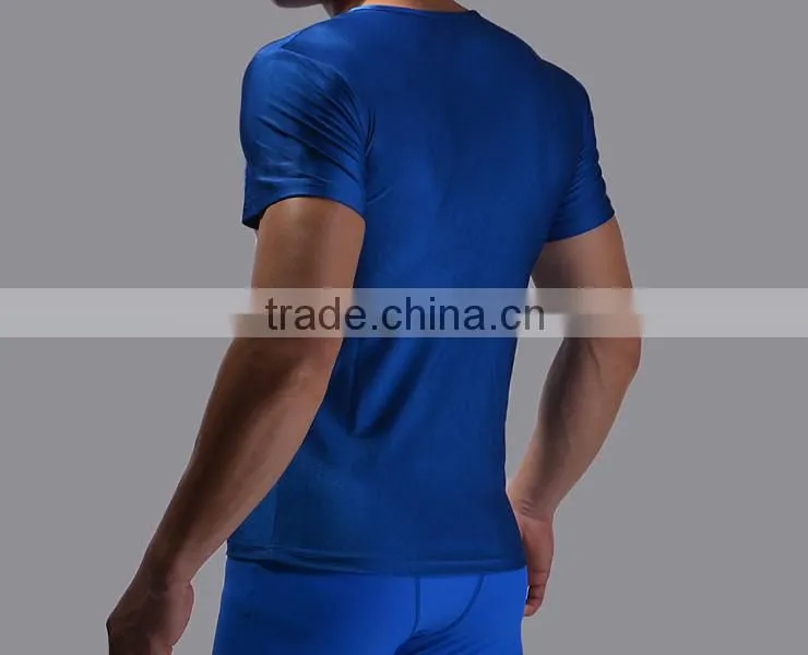 2016 New arrive marvel short sleeve superhero spider man compression tights men sport gym fitness wear 3d t shirt