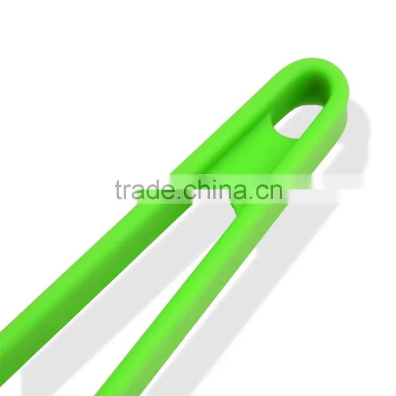 Easy To Clean Heat-Resistant Apple Green Food Tongs Silicone Kichen Tongs