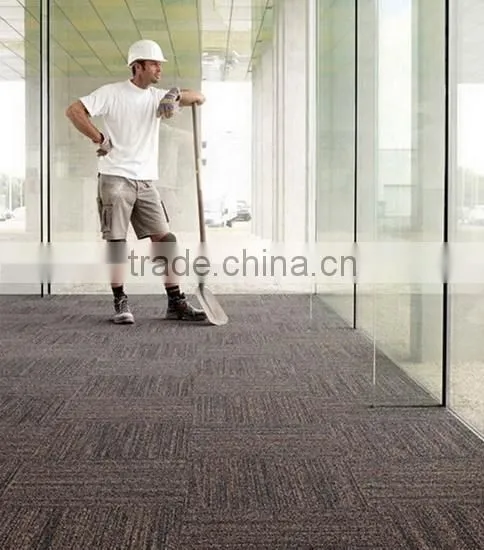 tiles flooring PP carpet tile,jacquard carpet tiles,PP carpet tile with stripe pattern