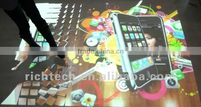 (HOT!) Interactive wall system floor system with 3D effects and projection system
