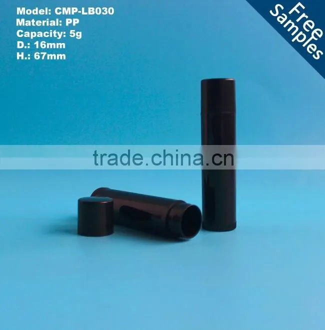 5ml clear white black round lip balm containers