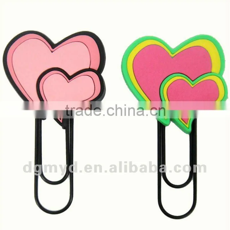 beautiful and special non-phthalates and lead free soft pvc paper clip