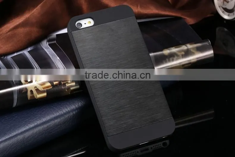 Luxury Gold Metal Brush Cover for iPhone 5 5s Phone Shell APortable aluminum Hard Back Fashion Case for iphone5