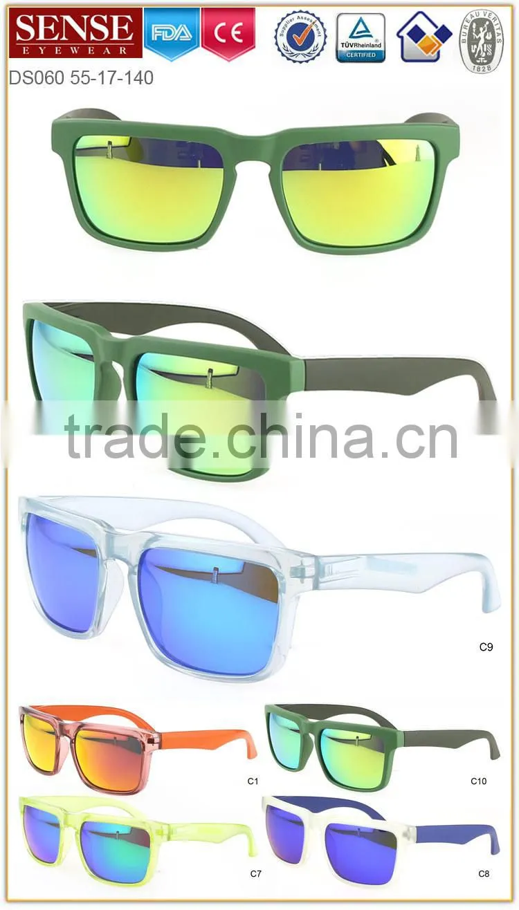 High quality sunglasses with mirror 100% UV eyeglass frame