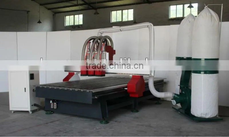 ZK-1325 Air Cylinder ATC CNC Router With 3 Tools Changing 1300*2500*200mm