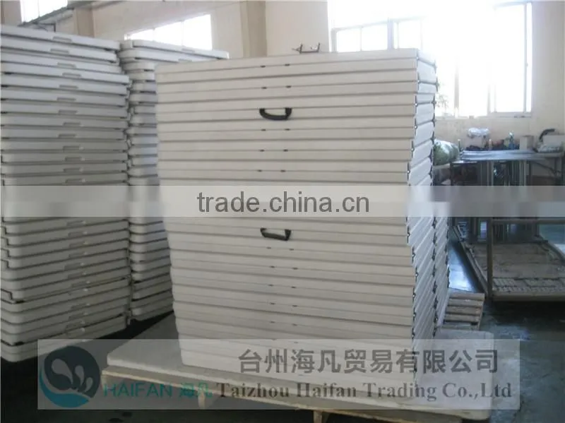 high quality plastic folding 8 seater dining table/hot sell price of plastic dining table for restaurant
