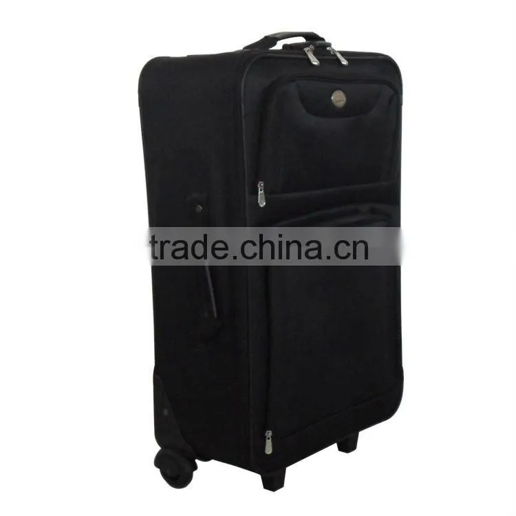 2014 china factory more fashion 600D 4pcs good trolley EVA luggage case