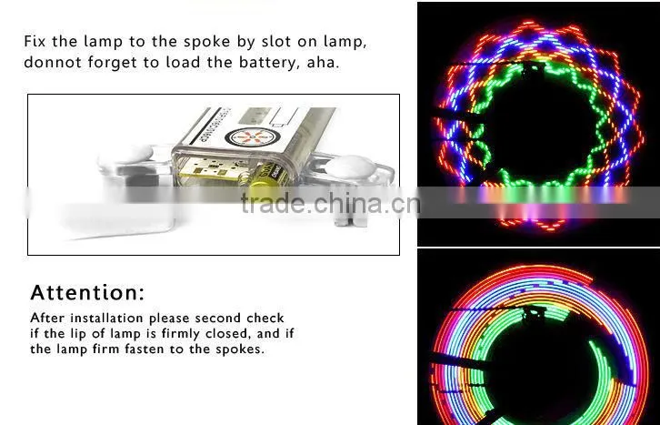 2014 cool fashion bicycle led spoke lights