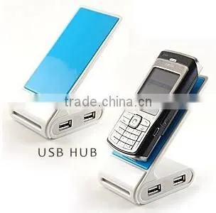 wholesale 4 port Mobile phone holder usb hub with led light