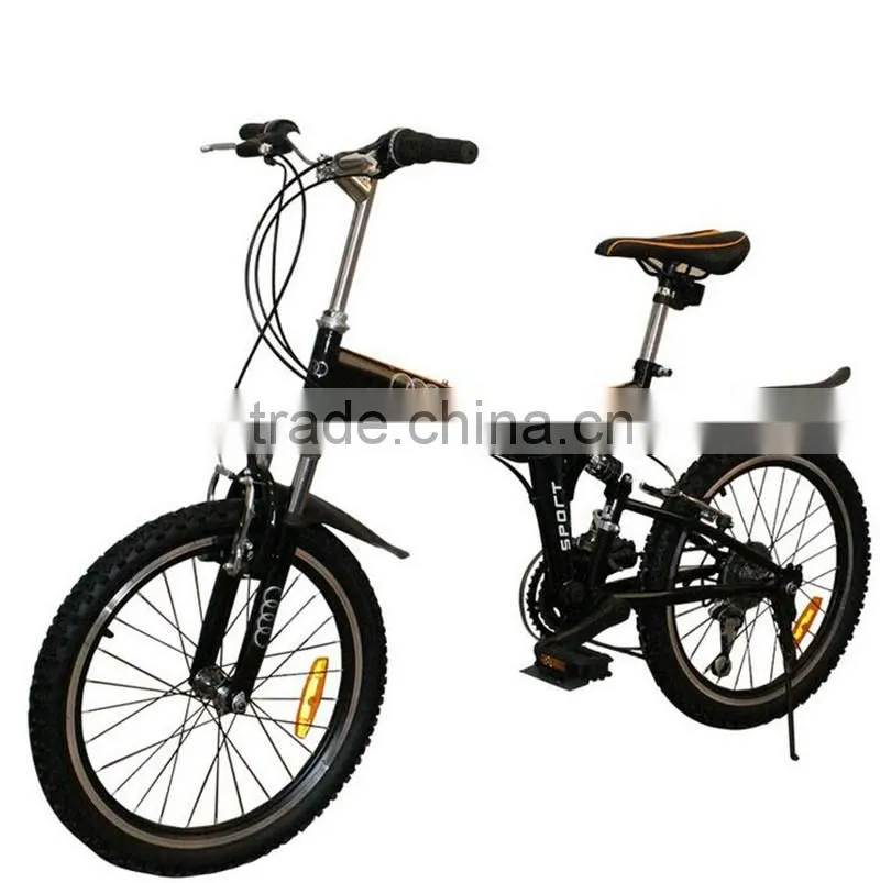 Folding Bicycles 20-Inch Dual-Suspension Mountain Bike 14 Shift To Learn To Drive a Bike Three Color Options