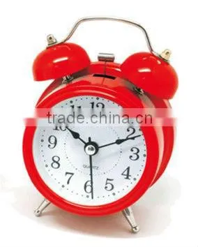 2013 new products metal desk/table twin bell /double bell alarm clock for promotion/retail