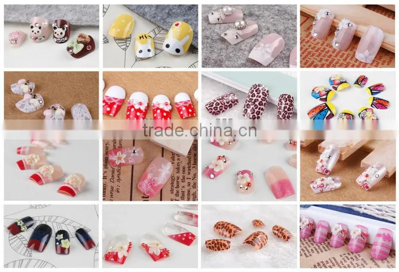 2014 New Style traditional Artificial Fingernails nail art tips for clear acrylic nail polish display