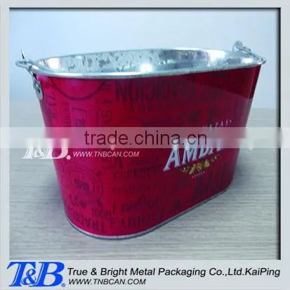 champagne ice bucket,iron bucket with metal handle