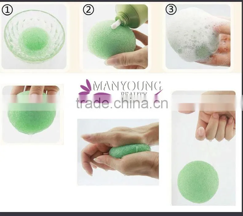 Heart shap charcoal konjac sponge