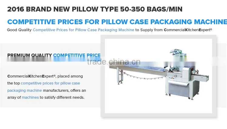 2016 Top Selling Competitive Prices Automatic Food Snacks Pillow Case Packing Machine