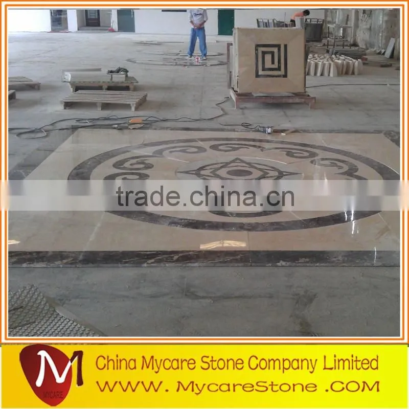 Popular design marble pattern water jet marble design