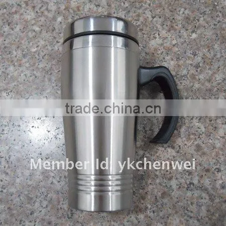 16OZ Double wall stainless steel travel mug with handle