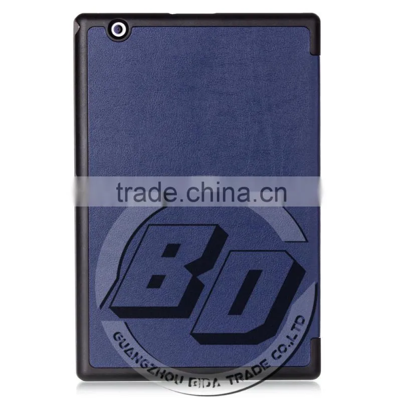 Manufacturer Wholesale Professional Three Folding Stand PU Leather Tablet Case For Sony Xperia Z4 Tablet lowest price