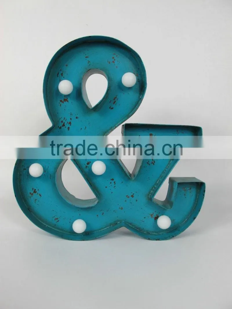 Vintage decorative LED Marquee Metal Love sign