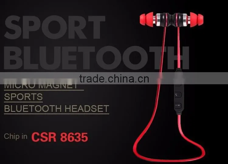 2016 bluetooth headphones/best sport bluetoothe headphones,cute Magnetic wireless bluetooth headphones for girls