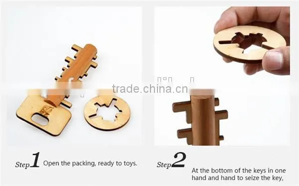 wooden adult toys brain teaser interlock puzzle toy