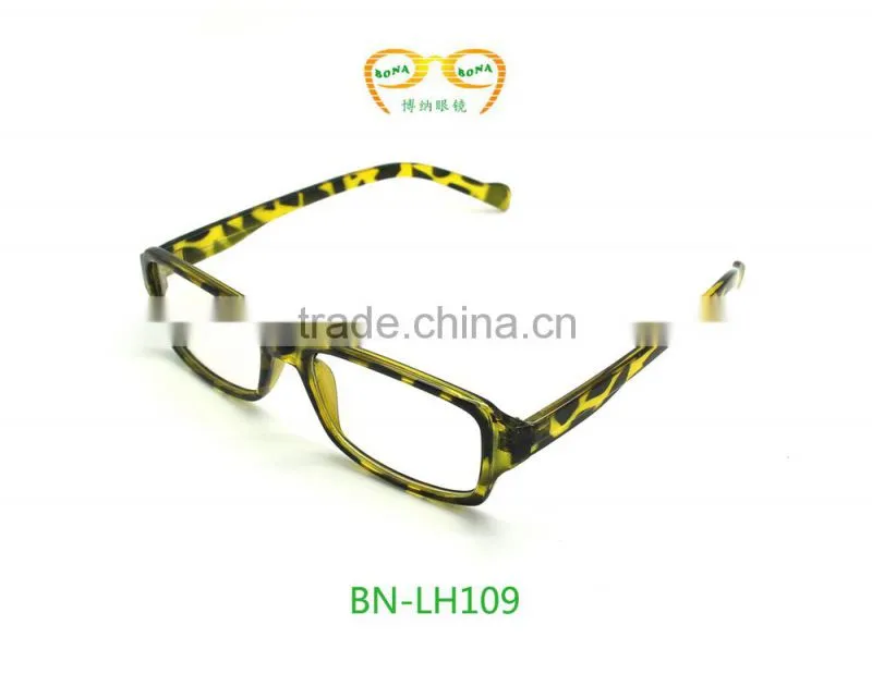 2015 high quality Leopard grain cheap half frame sexy reading glasses