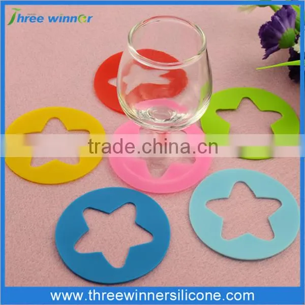 Suction cup wine glass marker silicone Promotional wine markers