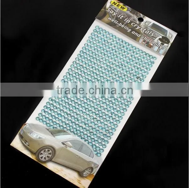 High quality DIY rhinestone custom 3d crystal sticker,3d car bady sticker design