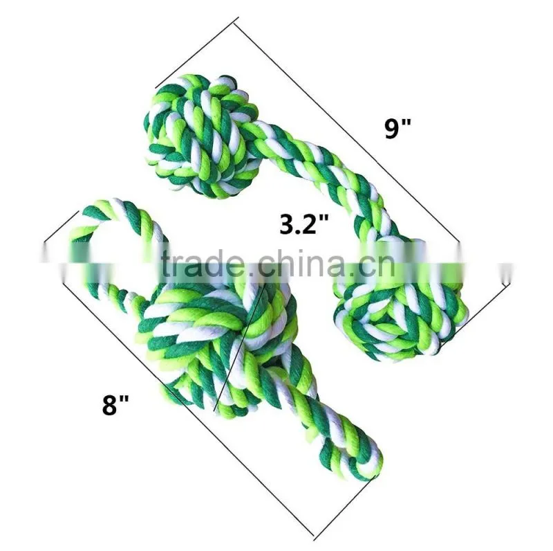 QingQ Factory Dog Rope Toy Durable Chew Knot Ball for Aggressive Puppy Pets