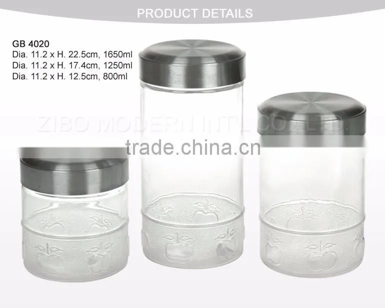 glass canister with lid glass jar for food storage