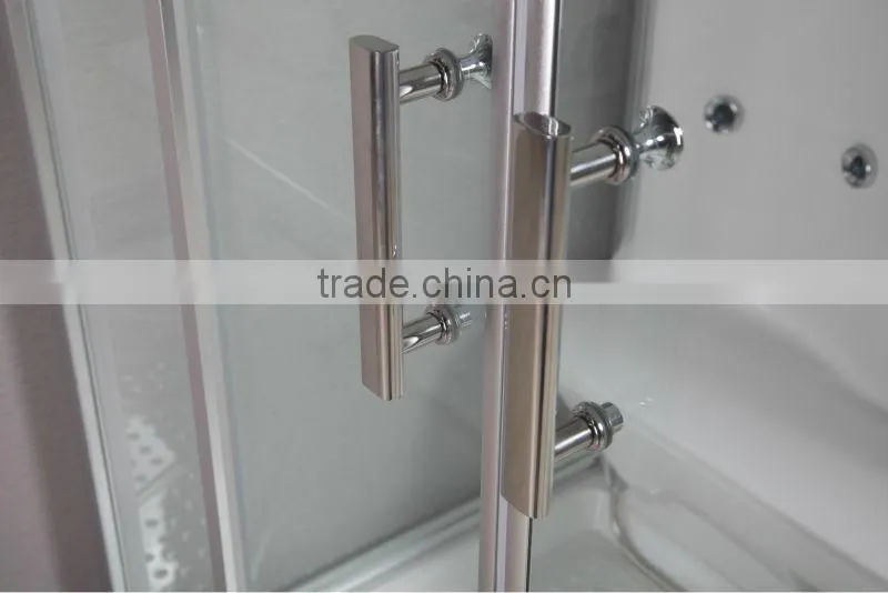 2016 hot design ETL and CE list black acrylic steam shower cabin combo with bathtub for 2 person